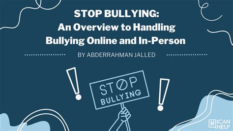 Stop Bullying An Overview To Handling Bullying Online And In Person