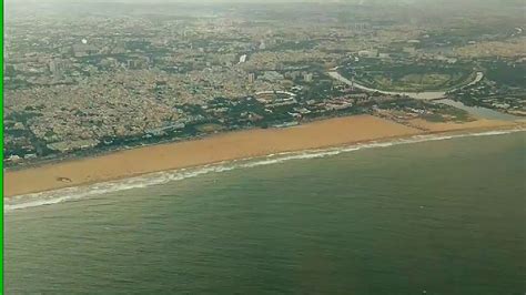 Top View Of Marina Beach Chennai YouTube