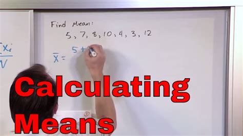 Lesson 11 Calculating The Mean Statistics Tutor Youtube