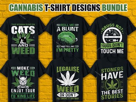 Cannabis T Shirt Designs Bundle By Shohagh Hossen On Dribbble