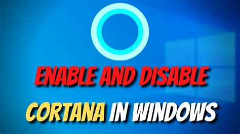 How To Disable Cortana Windows Permanently Youtube