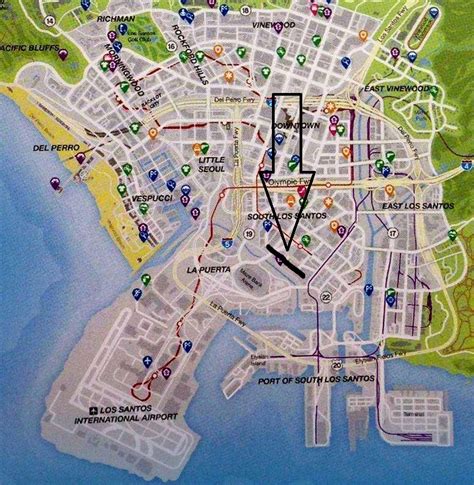 Gta V Map With Street Names World Map Atlas Images