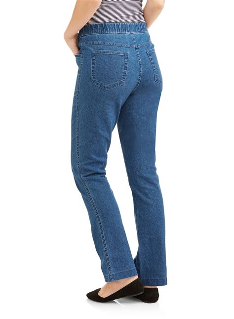 Realsize Womens Stretch Denim Pull On Bootcut Jeans