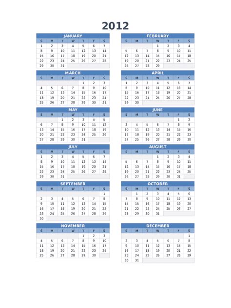 One Page Yearly Calendar Excel Fill And Sign Printable Template