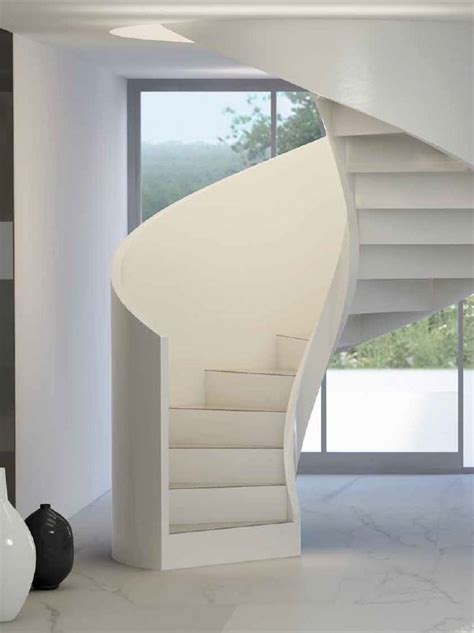 Helical Cement Spiral Staircase Concrete Line By Executive Interior Staircase Interior Stairs