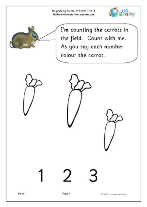 early counting maths worksheets  early reception age