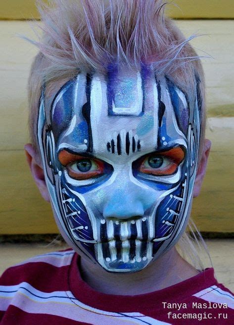 44 Best Face Paint Cyborg Robot Images Face Paint Cyborg Face