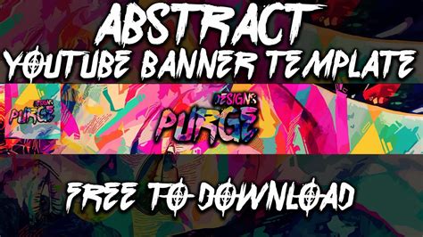 Free Abstract Youtube Banner And Avatar Template Download In Desc