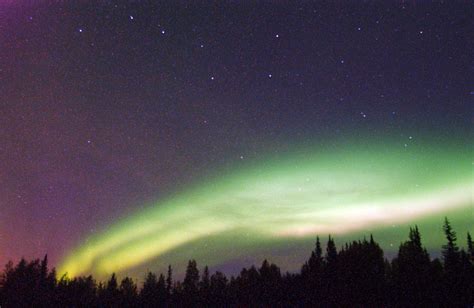 The Aurora Borealis Commonly Knows As The Northern Lights Illuminates