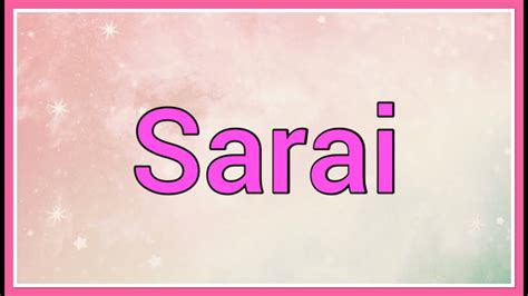 Nombre Sarai Significado Y Versículo Bíblico Youtube