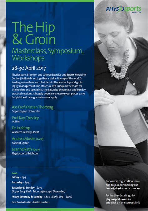 Flyer For Hip And Groin La Trobe Sport And Exercise Medicine Research