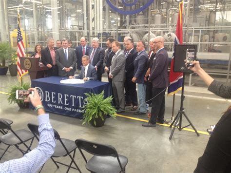 Governor Signs Permit Less Carry Bill Again At Beretta Plant
