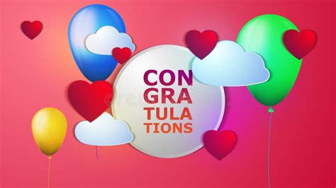 Vector Balloons With Congratulations Stock Vector Illustration Of