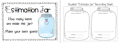 Each contestant has to donate a small amount of money to have a go. Sailing Through 1st Grade: Estimation Jar Label