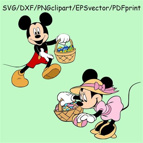 Mickey Mouse Easter Svg Minnie Mouse Easter By Svgclipartvector