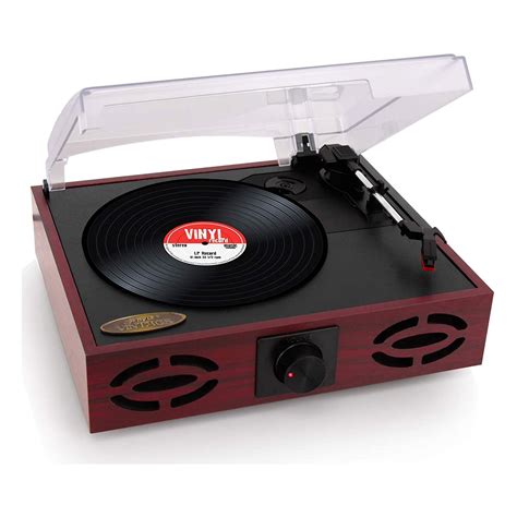 Pyle 3 Speed Vintage Classic Style Record Player With Vinyl To Mp3