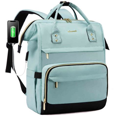 Lovevook Laptop Backpack Women School Bag Contrasting Colors Design Lovevook