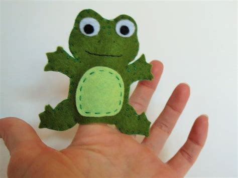 Adorable Little Handmade Speckled Frog Finger Puppet For The Adorable
