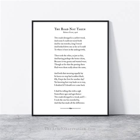 The Road Not Taken Is A Thought Provoking Poem By Robert Frost It