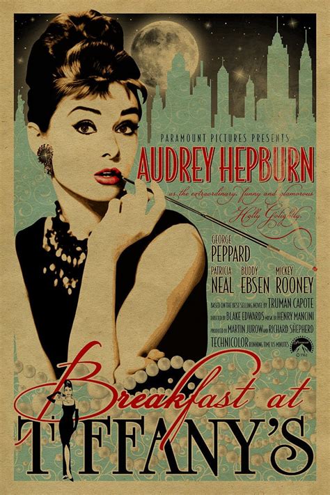 Audrey Hepburn In Breakfast At Tiffany S Poster Etsy
