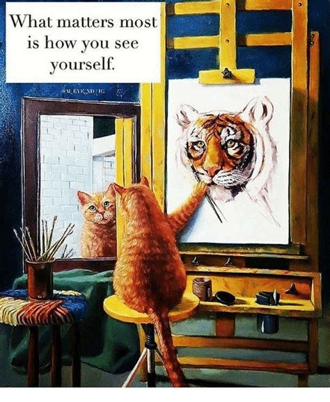 What Matters Most Is How You See Yourself Writeabook Cat Art