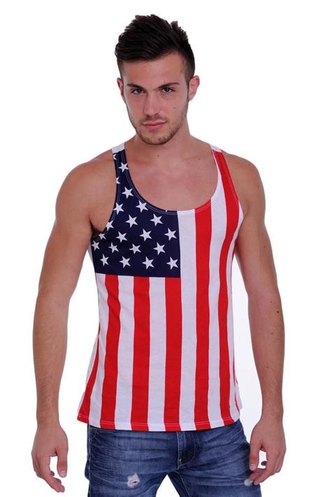 Mens Proud American United States Flag Usa Tank Top Tops Plus Size Tank Tops Usa Tank Top