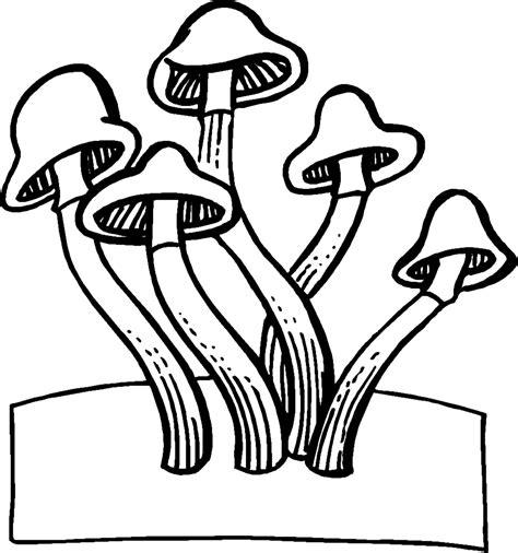 Mushroom Nature Scene Coloring Page Coloring Rocks