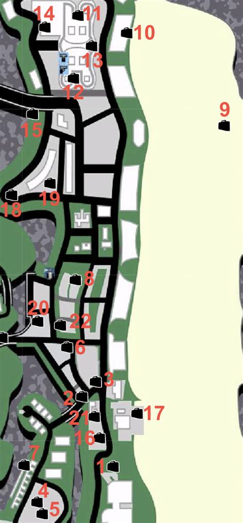 Gta Vice City Map Of Hidden Packages