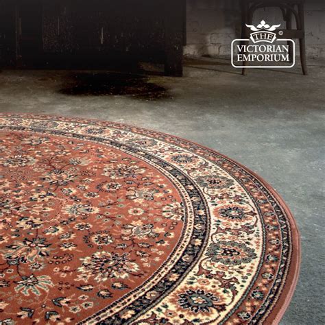 Circular Victorian Rug Style Ro1570 In 5 Different Colourways