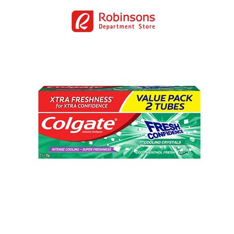 Colgate Fresh Confidence Cool Menthol Fresh Toothpaste 120g Twin Pack