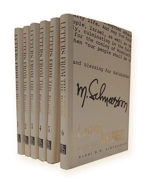 Letters From The Rebbe 6 Volume Set By Menachem M Schneerson Goodreads