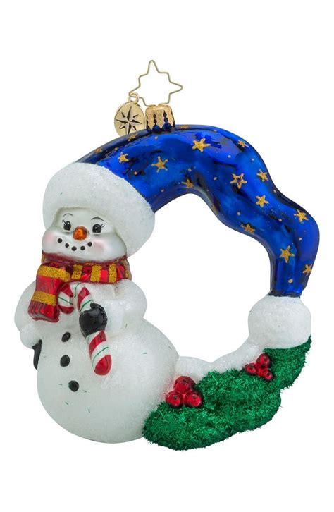 Christopher Radko Cool Chaplet Snowman Wreath Ornament Nordstrom