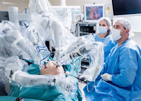 Modern Surgical System Medical Robot Minimally Invasive Robotic Surgery Stock Image Image Of