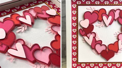 Beautiful Love Heart Paper Wreath For Valentines Day Craft With Sarah
