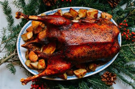 The traditional christmas meal features duck, goose, rabbit or a roast. German Christmas Feast