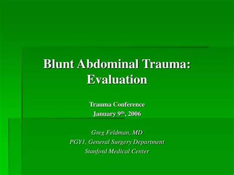 Ppt Blunt Abdominal Trauma Evaluation Powerpoint Presentation Free