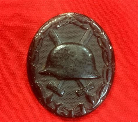 Ww2 German Denazified Black Wound Badge