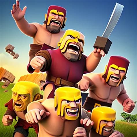 Clash Of Clans Film Poster Concept Stable Diffusion Openart