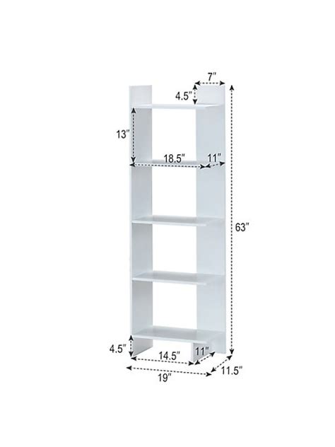 Costway 5 Tier Bookcase Storage Open Shelves Display Unit Room Divider Thebay