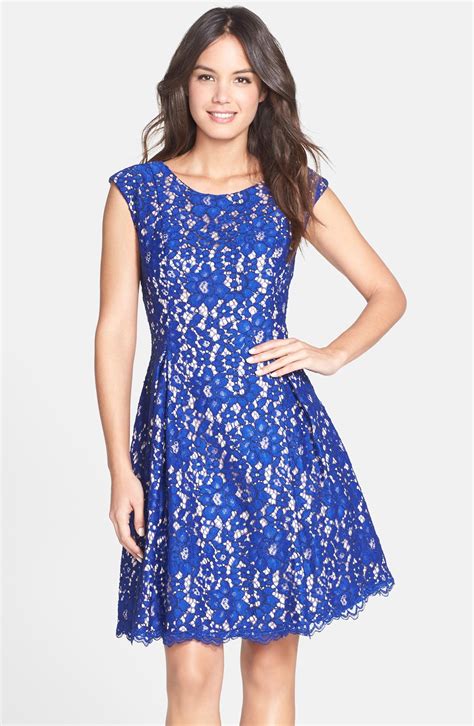 Eliza J Lace Fit And Flare Dress Nordstrom