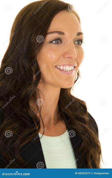 woman black jacket portrait smile stock image image of face people 60563573