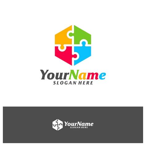 Premium Vector Colorful Puzzle Logo Design Template Puzzle Logo