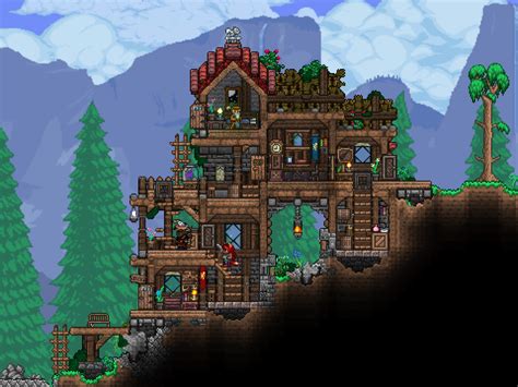 Player creations, art, & literature. Pre-hardmode forest base from my journey+mastermode ...