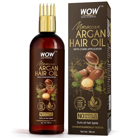Wow Moroccan Argan Hair Oil With Comb Applicator Price Offers In India