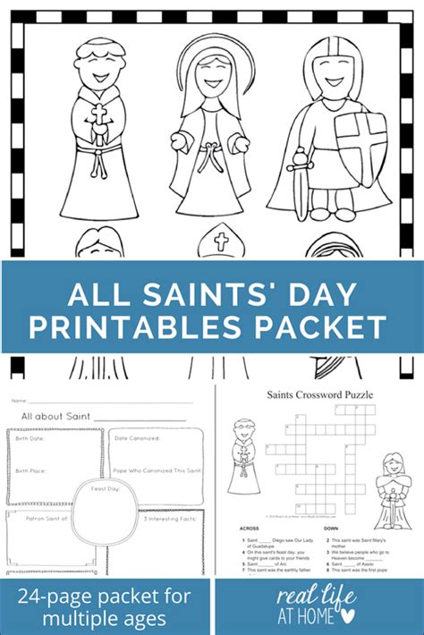 All saints day will be coming up before we know it so it seemed like a great time to come out with an all saints day coloring page free printable. Saints Printables and Worksheet Packet (All Saints' Day Printables)