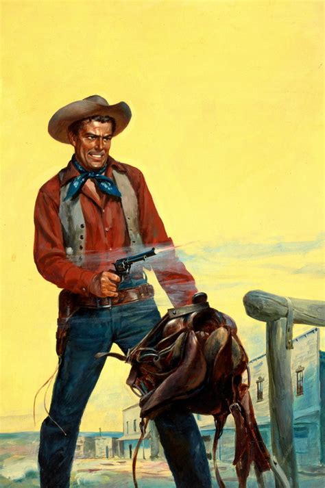 Cowboy Pulp Fiction Western Artwork Western Posters