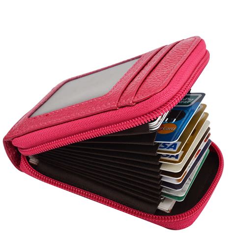 Rfid Leather Credit Card Wallet Zipper For Women Wallets Small Card