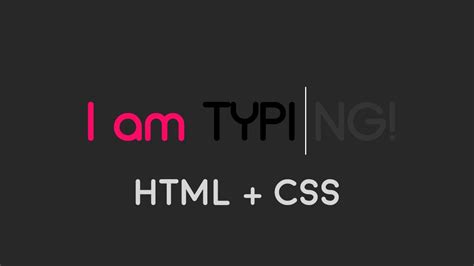 Text Typing Animation Using Css Pure Css Tutorial