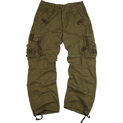 Mens Military Cargo Pants 36x32 Khaki 12211