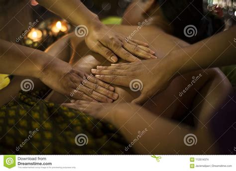 Asian Thai People And Foreigner Travelers Visit And Respect Praying A